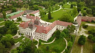 Royal Palace of Gödöllő from above - Hungary 4K