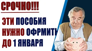 ВАЖНО!!! Какие пособия льготы и пенсии нужно успеть оформить до 1 января 2021 года?