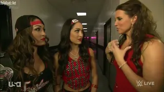 WWE Raw 05 18 15 The Bella Twins & Stephanie McMahon Backstage Segment