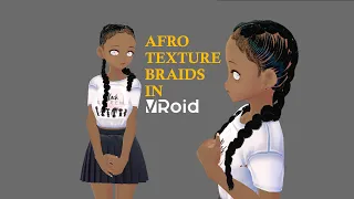 Afro texture braids in Vroid