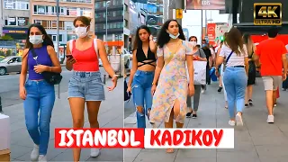 ⁴ᴷ 🇹🇷 ISTANBUL KADIKÖY WALKING TOUR AUGUST 2021 | EVENING WALKING IN MARKETS and ALLEYS | [4K UHD]