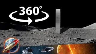 Mysterious Monolith on Moon | VR 360° Video| Do you find the UFO? 