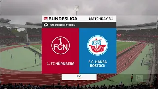 FIFA 23 | FC Nürnberg vs FC Hansa Rostock - Max-Morlock-Stadion | Gameplay