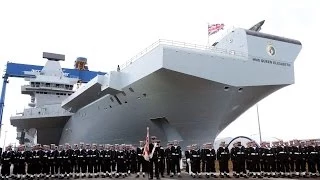 Queen Launches Royal Navy's Newest Carrier