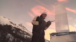 International ice sculpture contest held in the French Alps
