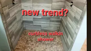 NEW TREND? Curb-less walk-in showers