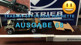 💥Trabant 601 Deluxe Hachette Ausgabe 68💥 Wohnwagen Zugrohr 1:8 Metall Bausatz IFA DDR Vorschau 69