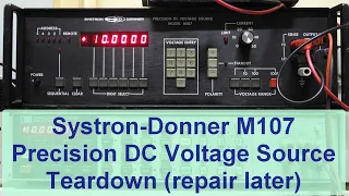 Systron-Donner M107 Precision DC Voltage Source Teardown