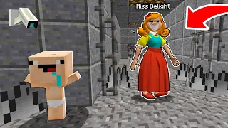 BEBE NOOB ESCAPA DE LA PRISION DE MISS DELIGHT😂 ESCAPA DE LA CARCEL POPPY PLAY TIME 3 en MINECRAFT