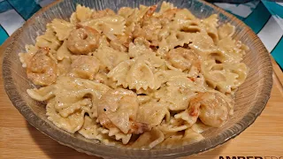 How to Make Shrimp Alfredo Bowtie Pasta