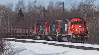 AC44C6Ms will soon take over on the Missabe! EMD trio near Duluth, MN on the Missabe