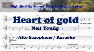 Heart of gold - Neil Young (Alto Saxophone Sheet Music Gm Key / Karaoke / Easy Solo Cover)