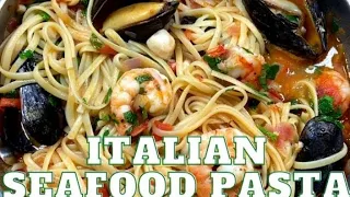 World food tour - Italian seafood pasta from Cinque Terre village - about Italian pasta