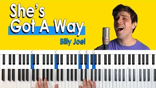 How To Play "She's Got A Way" by Billy Joel [Piano Tutorial/Chords for Singing]