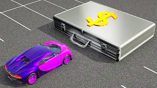 Cars Receiving Surprise Money Briefcases - BeamNG.drive