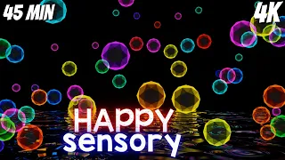 Happy Sensory Music Neon Bouncing Visuals Have a Great Day