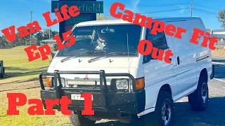 Van Life Ep 15 -  4x4 Mitsubishi Express Camper Fit Out - Part 1- Off Grid 4x4 Camper - Zombie Truck