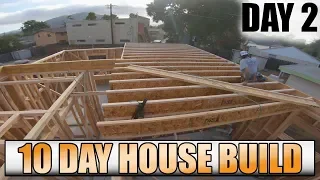 10 Day House Build: Day 2 - Framing Walls, OSB and Floor System
