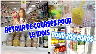 GROS RETOUR DE COURSES POUR LE MOIS/200 EUROS COURSES MENSUELLES + RANGEMENT ET ORGANISATION COURSES