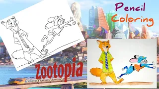 Coloring zootopia - Nick wilde and Judy Hops | @kimmiTheClown | @MagicFingersArt | @colortv5896