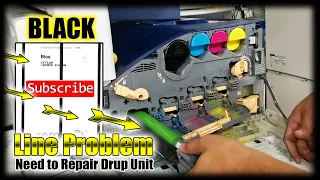 Black Line Problem Xerox WC7845 Drum Roller Repair