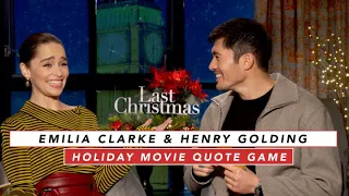 Emilia Clarke and Henry Golding Play Holiday Movie Quote Game