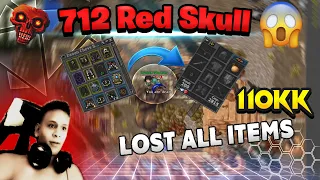 LVL 712 ED RED SKULL LOST 110kk+ ALL ITEMS - PVP ON BEATS - Tibia Clips
