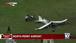 Small plane crashes at North Perry Airport