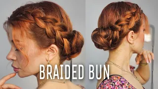 Elegant Double Dutch Braids Bun UpDo TUTORIAL 🌸