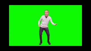Путин танцует на зелёном фоне(храмокей)Футаж