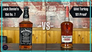 Jack Daniels Old No  7 Whiskey VS Wild Turkey 101 Straight Bourbon Whiskey Comparisons!