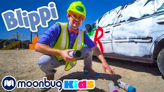 Blippi Visits Dig This Las Vegas and Learns Verbs | Playground for Children | Moonbug Kids