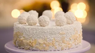 Lactose-free Coconut Cake  Recipe 🥥🍰 Raffaello cake  by Lisa Glinskaya