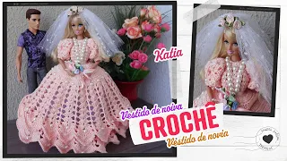 Crochet Bride Dress for Barbie (Portuguese/Spanish) | Katia