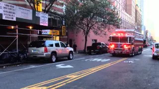 EXCLUSIVE 1ST VIDEO OF FDNY RESCUE 1 RESPONDING AFTER GETTING ITS RIG BACK USING Q SIREN & AIR HORN.