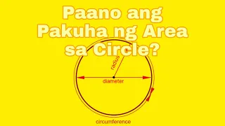 Paano ang pagkuha ng Area sa Circle? | Area of a Circle