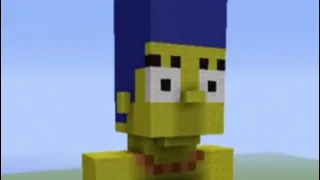 how to build marge simpson in minecraft