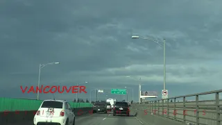 VANCOUVER：DRIVING ON THE STREETS: Queensborough Bridge BC 91A, New Westminster, BC