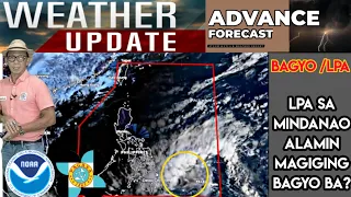 WEATHER UPDATE TODAY | Trough of Low Pressure Area affecting the eastern section of Mindanao.