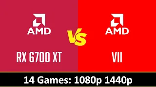 AMD Radeon RX 6700 XT vs AMD Radeon VII - Gaming 1080P 1440P (Ryzen 9 3950X)