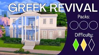 How To Build a GREEK REVIVAL Like a Nerd - Base Game In-Depth Sims 4 Building Tutorial