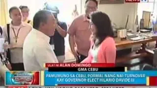 BP: Pamumuno sa Cebu, pormal nang nai-turnover kay Gov-Elect Davide