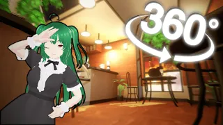 360º VR | COZY TIME in ANIME CAFE with MAXWELL THE CAT | Kawaii Maid