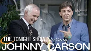 Paul McCartney Brings Johnny A Birthday Cake | Carson Tonight Show