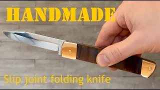 Knife making - Clip point slip joint folding knife part 2 of 2