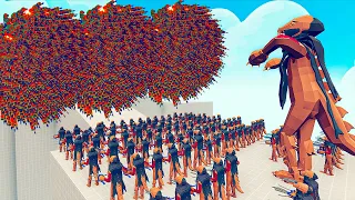 100x SCP 682 + 1x GIANT vs 2x EVERY GOD - Totally Accurate Battle Simulator TABS