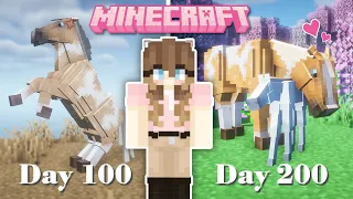 I Survived 200 Days in Minecraft - HORSE EDITION | Pinehaven