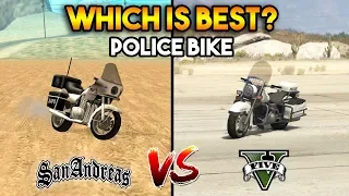 GTA 5 POLICE BIKE VS GTA SAN ANDREAS COP BIKE : WHICH IS BEST?