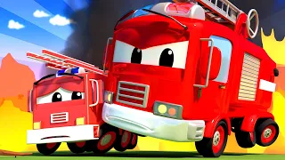 service auto pentru copii - Franck,camionul de pompieri si micul Franck sting un incendiu la scoala