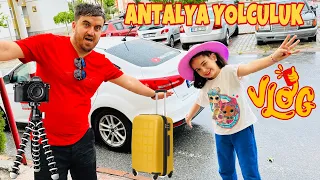 ANTALYA TATİLİ YOLCULUK VLOG !! SAATLERCE YOL GİTTİK !!